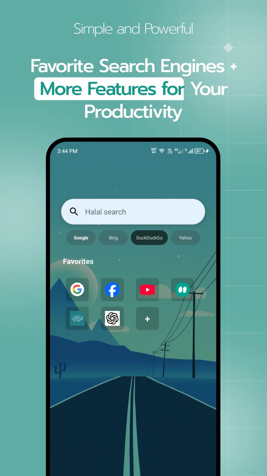 Muslim AI Browser ad and popup blocker stopping ads and trackers on Android