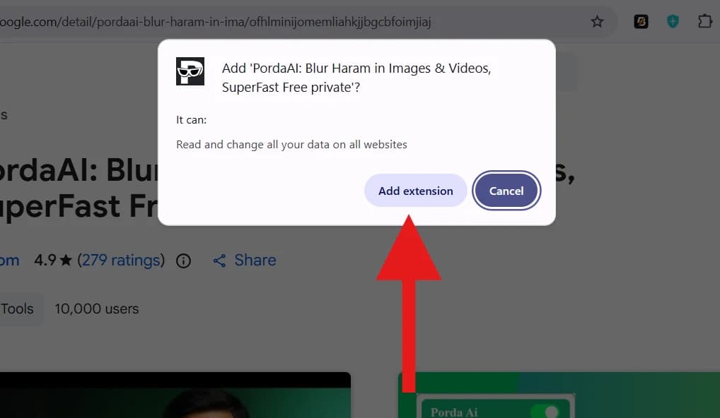 Confirm Extension Installation